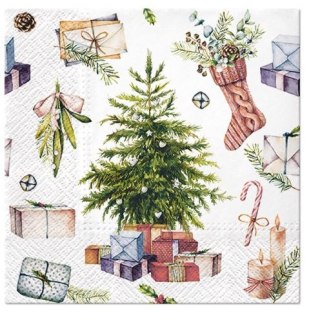 Serwetki Lunch BN Christmas at Home mix bibuła [mm:] 330x330 Paw (SDL230300)