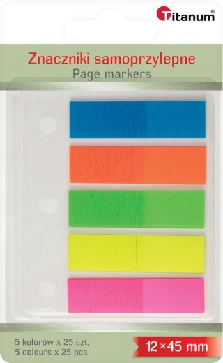 Zakładki indeksujące 125k [mm:] 12x45 Titanum (P-25)