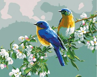 Zestaw kreatywny Malowanie po numerach 40x50cm Ptaki Flamingo Line (FLG019-01)