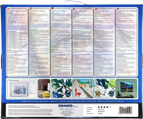 Zestaw kreatywny Malowanie po numerach 40x50cm Ptaki Flamingo Line (FLG019-01)