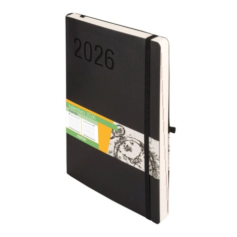 Kalendarz książkowy (terminarz) 2026 IMPRESJA DNS B5 Antra (czarny)