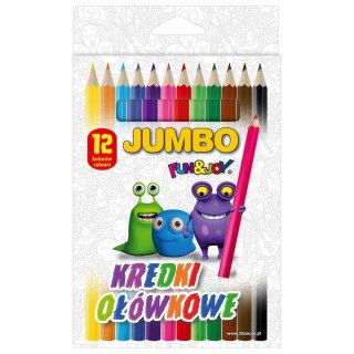 Kredki ołówkowe Jumbo 12 kol. Fun&Joy (ZH0107)