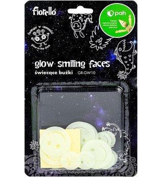 Naklejka ścienna Fluorescencyjna 25 szt buźki Fiorello (170-2806)