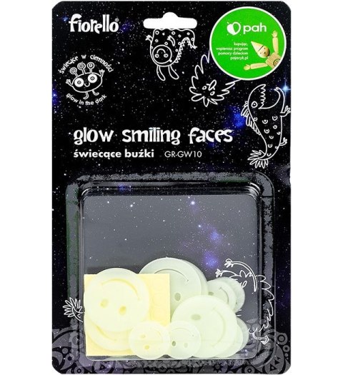 Naklejka ścienna Fluorescencyjna 25 szt buźki Fiorello (170-2806)
