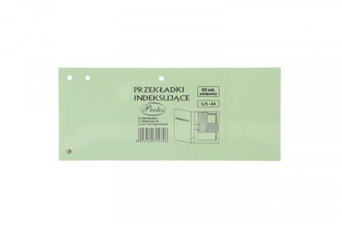 Przekładka czysta indeksująca 1/3 A4 seledyn 160g 50k Protos