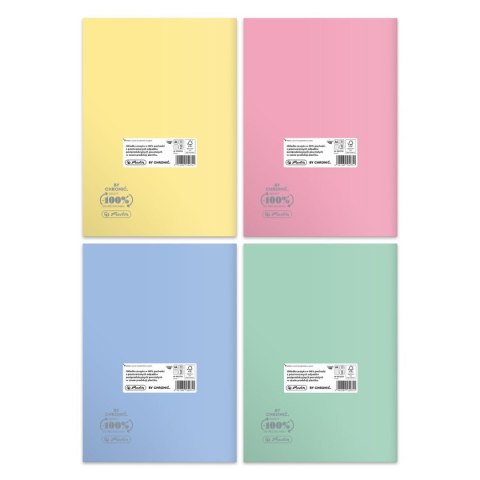 Zeszyt Pastel Colors Eco PP 9552753 A4 60k. 70g krata Herlitz (400198131)