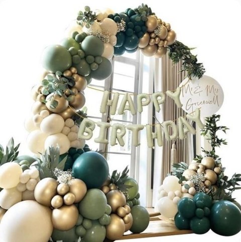 Balon gumowy zestaw balonów 134 elementy Happy Birthday mix Antella