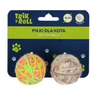 Gadżet Piłka dla kota 4cm 2szt Trik Roll (560723)
