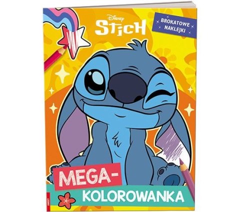 Książka dla dzieci Stich. Megakolorowanka. Brokatowe naklejki Ameet (KOLB 9101)