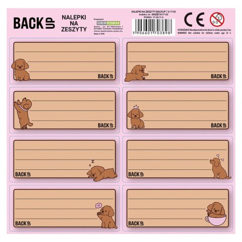 Naklejka na zeszyt Backup 7 Derform (NNZB7A17)