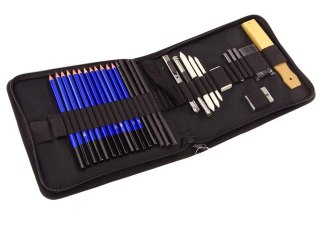 Ołówek Zestaw Artystyczny Do Szkicowania Ołówki Akcesoria 32 El mix Lean (17968)