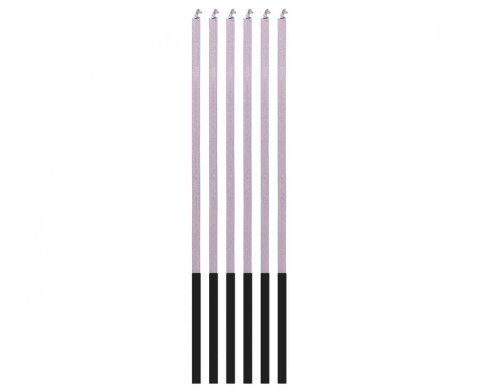 Świeczka urodzinowa Magiczny Płomień, liliowe, 3x3x150mm, 6 szt. Godan (7C-SMPL)