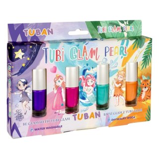 Lakier do paznokci Tubi glam zestaw 4 szt. kolory perłowe kolor: mix Tuban (TU3468)