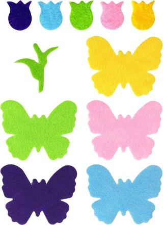 Ozdoba filcowa Craft-Fun Series tulipany, motyle Titanum (5031)