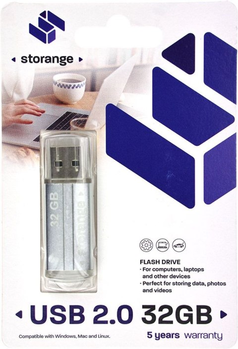 Pendrive Silver 32GB Storange (STORANPEN32GBSLV2.0)