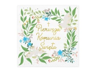 Serwetki Pierwsza Komunia Święta (1 op. / 20 szt.) mix papier [mm:] 330x330 Partydeco (SP33-92)