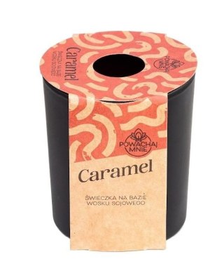 Świeczka ozdobna Powąchaj mnie Carmel czarna 130ml Pavoncella (5905711530912)