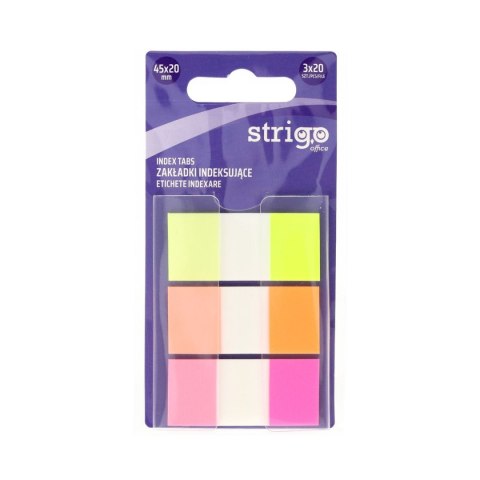 Zakładki indeksujące z linijką 12x45mmx 3 kol 5905658810238 60k [mm:] 12x45 Strigo (SSN020)
