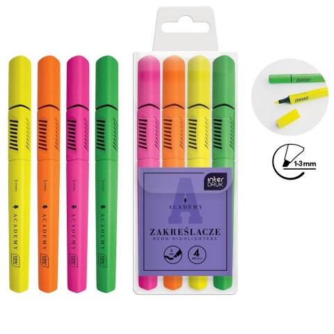 Zakreślacz neonowe 5902277350022 wkład mix 1,0-3,0mm Interdruk (4KOL)