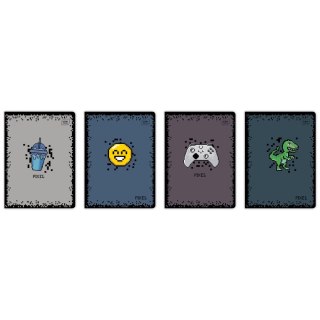 Zeszyt PIXEL A5 16k. 70g linia kolor Interdruk