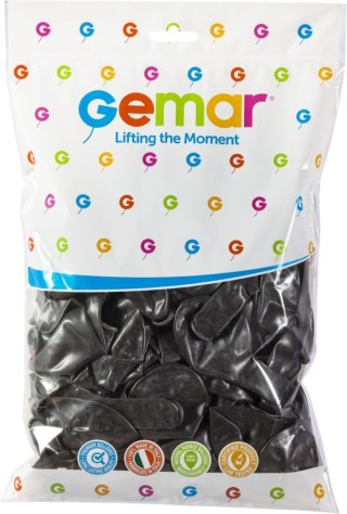 Balon gumowy metal - czarne / 100 szt. czarny 250mm 10cal Godan (GM90/65)