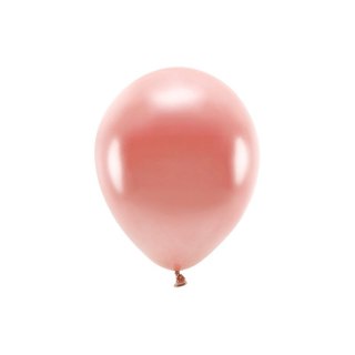 Balon gumowy metalizowane, różowe złoto różowy 260mm Partydeco (ECO26M-019R-10)