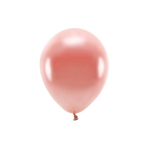 Balon gumowy metalizowane, różowe złoto różowy 260mm Partydeco (ECO26M-019R-10)
