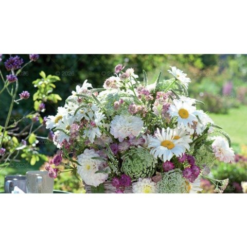 Kalendarz ścienny notatnikowy 2024 KOMPOZYCJA KWIATOWE 220mm x 490mm Lucrum (WN02)