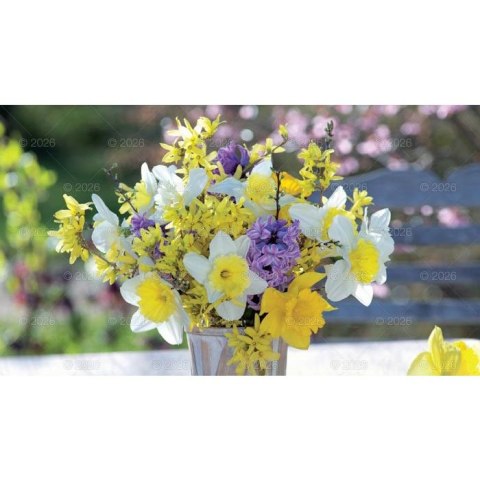 Kalendarz ścienny notatnikowy 2024 KOMPOZYCJA KWIATOWE 220mm x 490mm Lucrum (WN02)