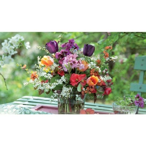 Kalendarz ścienny notatnikowy 2024 KOMPOZYCJA KWIATOWE 220mm x 490mm Lucrum (WN02)