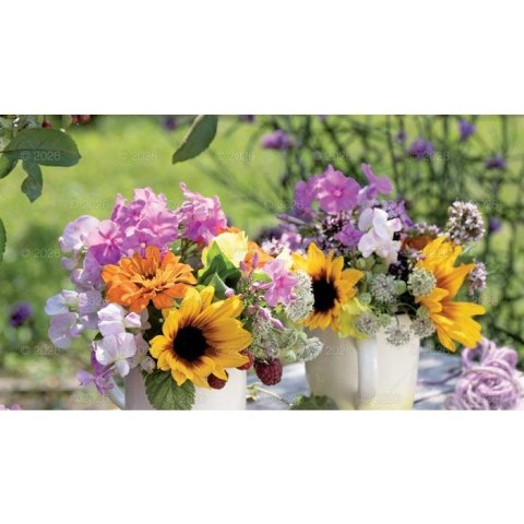 Kalendarz ścienny notatnikowy 2024 KOMPOZYCJA KWIATOWE 220mm x 490mm Lucrum (WN02)