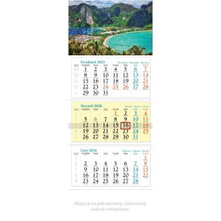 Kalendarz ścienny trójdzielny x 320mm Lucrum (KT07)