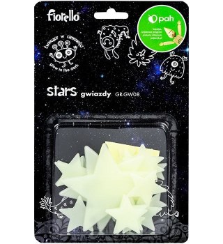 Naklejka ścienna Fluorescencyjna gwiazdki miks 24 szt Fiorello (170-2804)