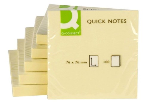 Notes samoprzylepny (karteczki) żółty 100k [mm:] 76x76 Q-Connect (KF10502)