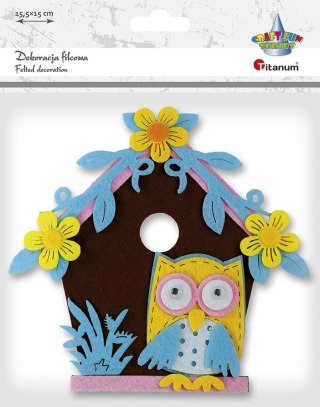 Ozdoba filcowa Craft-Fun Series budka z sową Titanum (20CR0312-14)