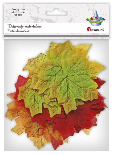 Ozdoba materiałowa Craft-Fun Series Liście 30 szt Titanum (DIY-E-24 (76))