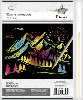 Papier do scrapbookingu Craft-Fun Series Papier do wydrapywanek A5 czarny Titanum (5903714533565)