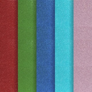 Papier ozdobny (wizytówkowy) brokatowy niebieski A4 niebieski 210g Galeria Papieru (208110)