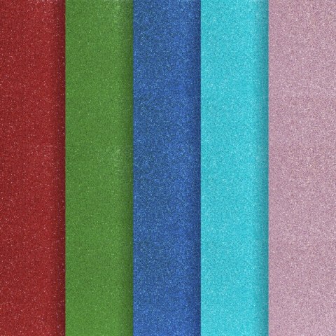 Papier ozdobny (wizytówkowy) brokatowy niebieski A4 niebieski 210g Galeria Papieru (208110)