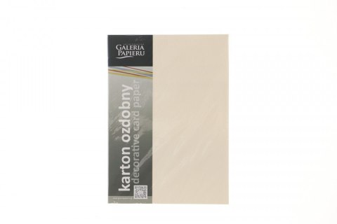 Papier ozdobny (wizytówkowy) ryps kremowy A4 kremowy 180g Galeria Papieru (201822)