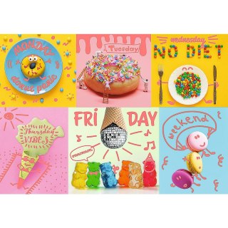 Puzzle Słodki tydzień Neon Color Line 1000 el. Trefl (10580)