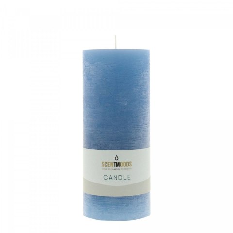 Świeca pieńkowa 6,3X15cm w kolorze Ocean niebieskie jasne śr. 60mm Pavoncella (8720935400950)