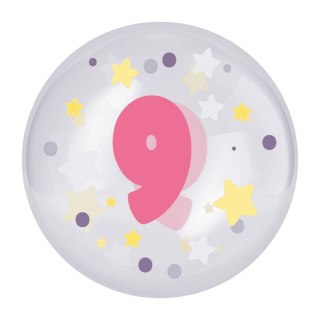 Balon foliowy dla dziewczynki cyfra 9 Tuban (TB3619)