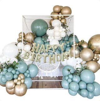 Balon gumowy zestaw balonów 124 elementy Happy Birthday mix Antella