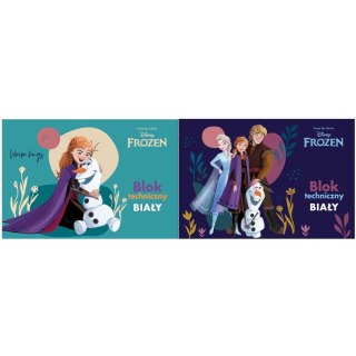 Blok techniczny Frozen A4 biały 170g 20k [mm:] 295x210 Beniamin