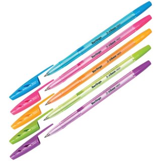 Długopis Tribase Neon kulkowy wkład niebieski 0,7mm Berlingo (265896)