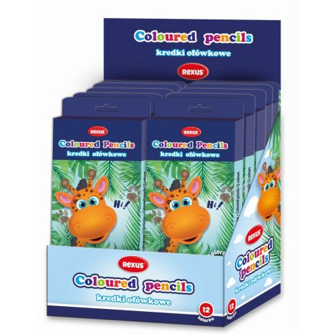 Kredki ołówkowe 12 kol. Rexus (603542)