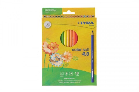 Kredki ołówkowe SOFT 4.0 18 kol. Lyra (L2421180)