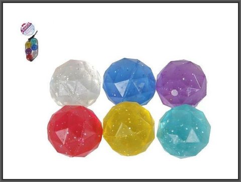 Piłka kauczukowa diament, 3cm 6szt. Hipo (621766)