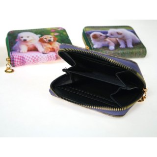 Portfel zapinany na zamek, 10x6cm, pieski mix Adar (556454)